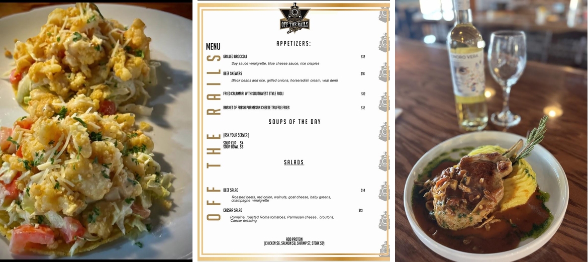 Off the Rails Bistro Menu
